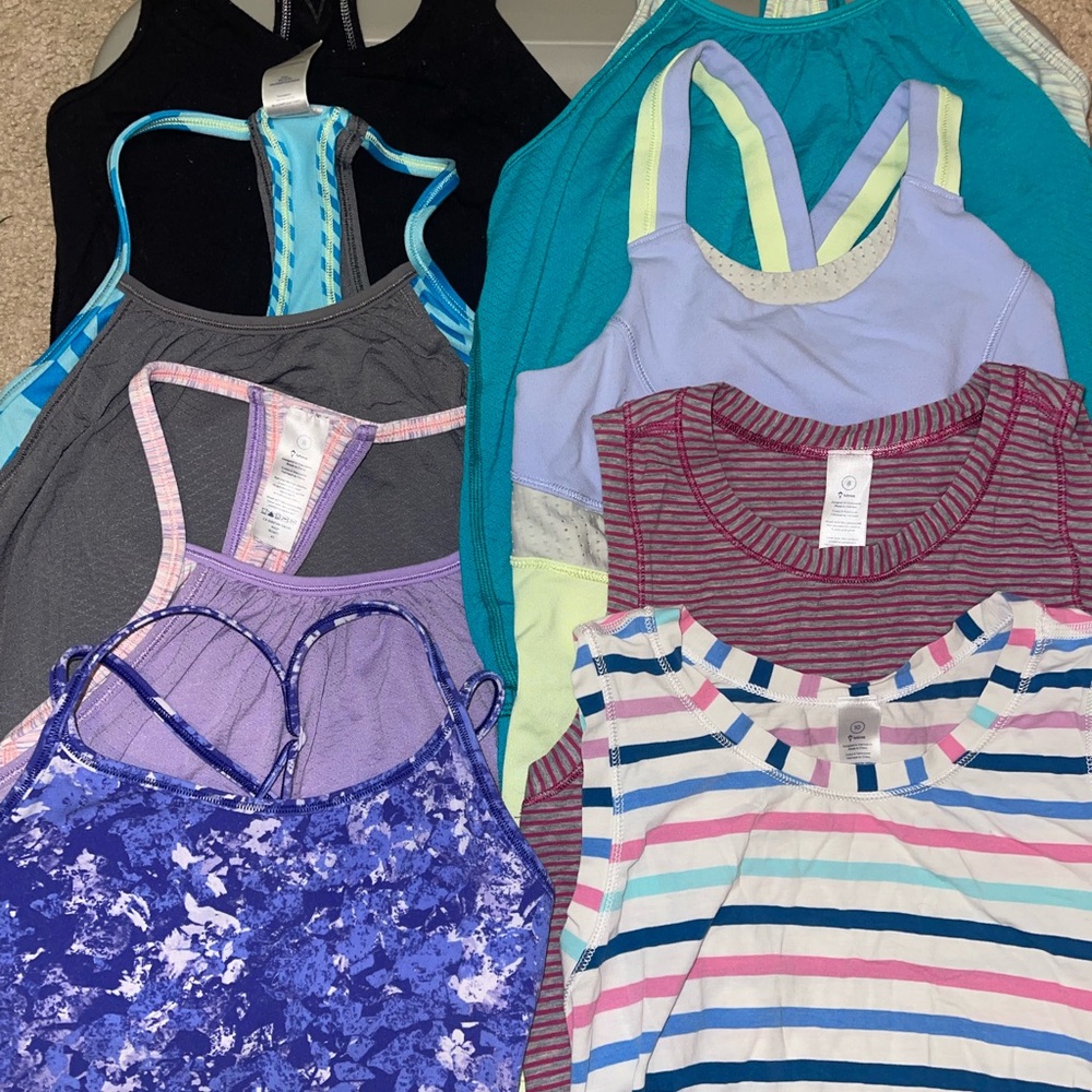 🔥🔥Lululemon girls “Ivivva” tops bundle!!Rare a must have!!🔥
8 pieces all size 8!